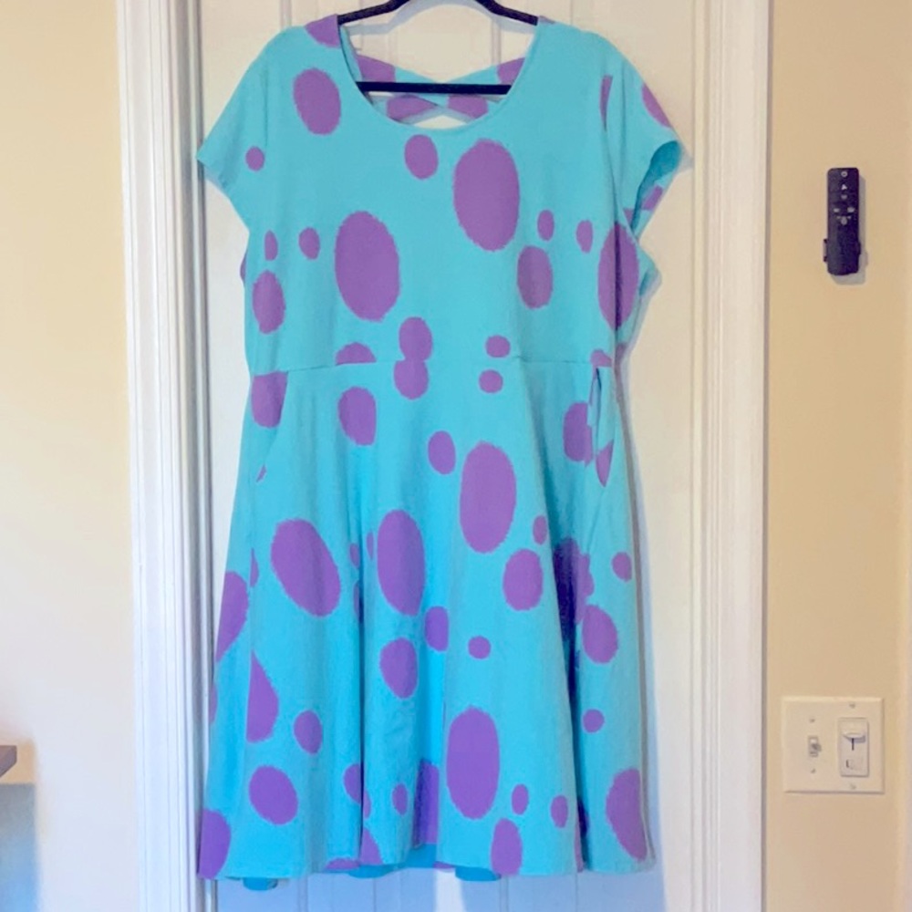 TORRID PIXAR MONSTERS INC LATTICE BACK DRESS (SULLY)